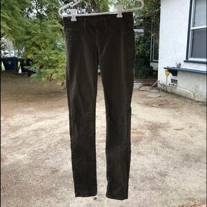J Brand Olive Colored 5 Pocket Jeans Size 25